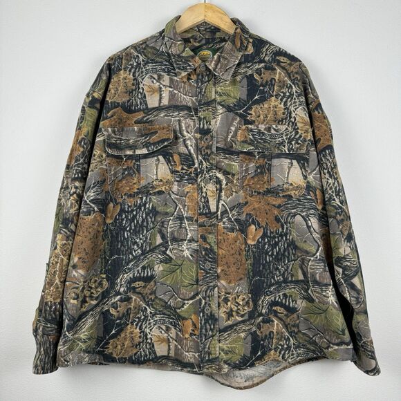 Cabelas Men's Multicolor Camo Seclusion 3D Midweight Button Up Shirt Size 2XL - Picture 2 of 4